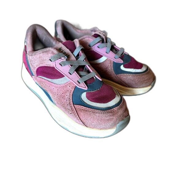 Kizik Shoes Phoenix Kids Pink Slip On Play Tennis Running Sneakers Girls sz 1Y - Picture 1 of 10